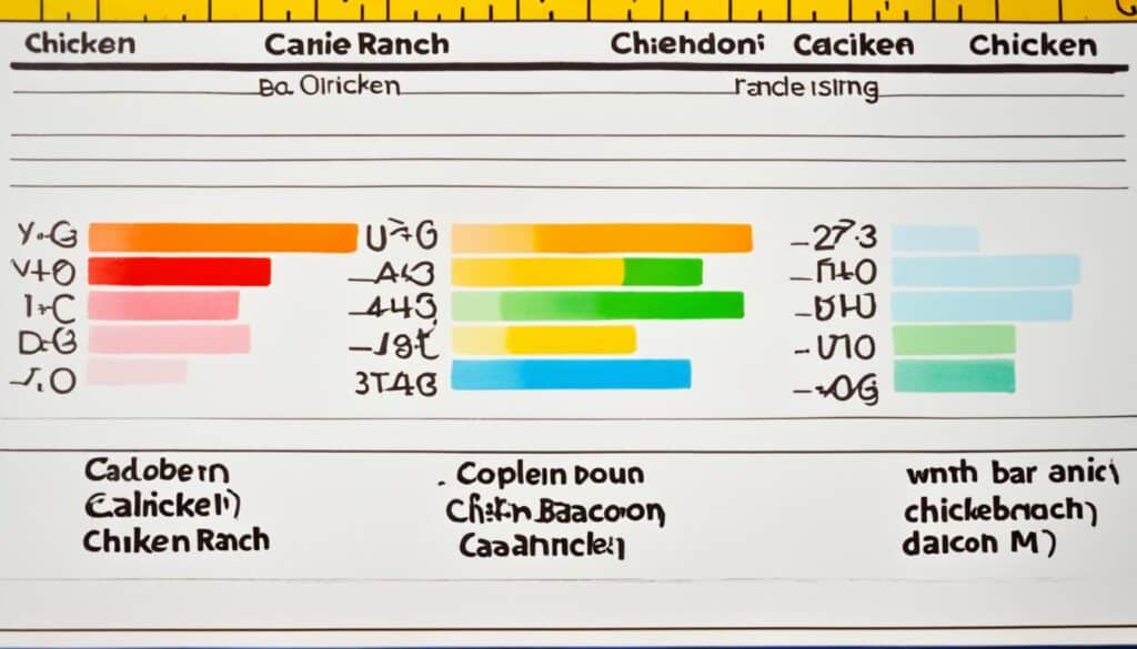 Chicken Bacon Ranch Melt calorie breakdown