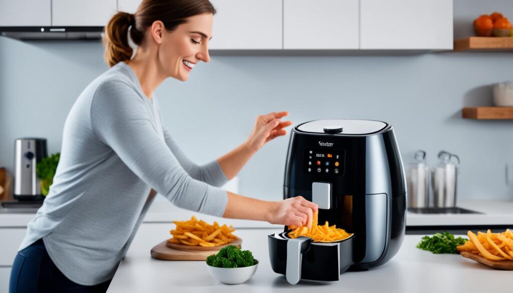 Cooking frozen chips in airfryer