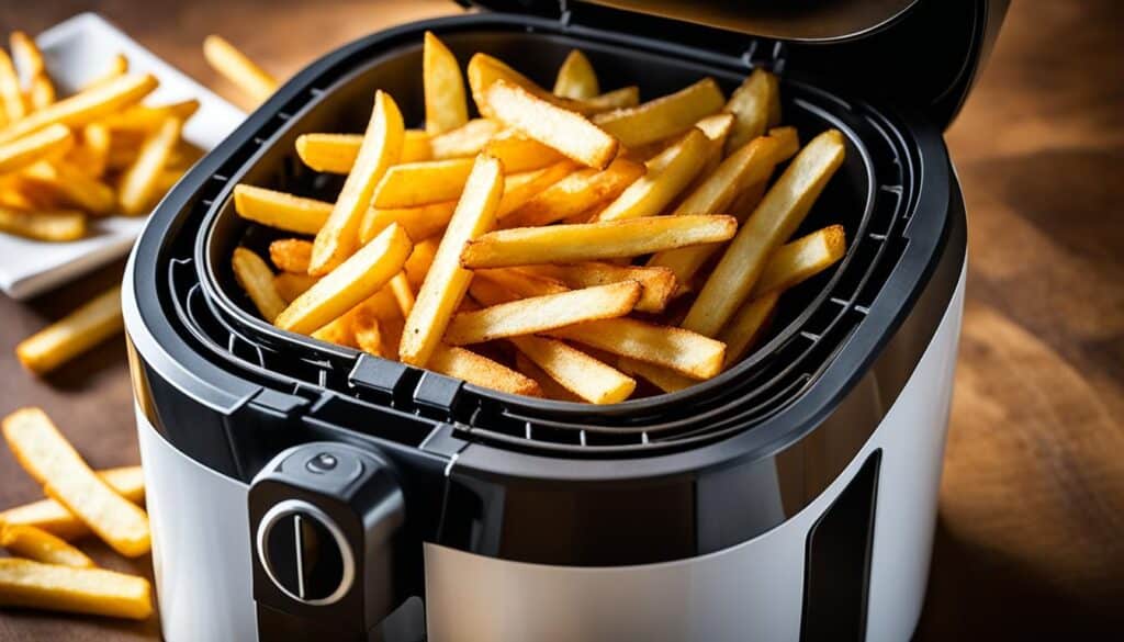 Crispy fries in air fryer