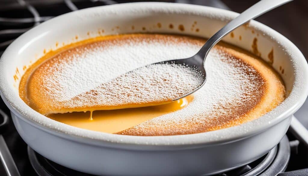 How do you caramelize sugar on creme brulee without a blowtorch?