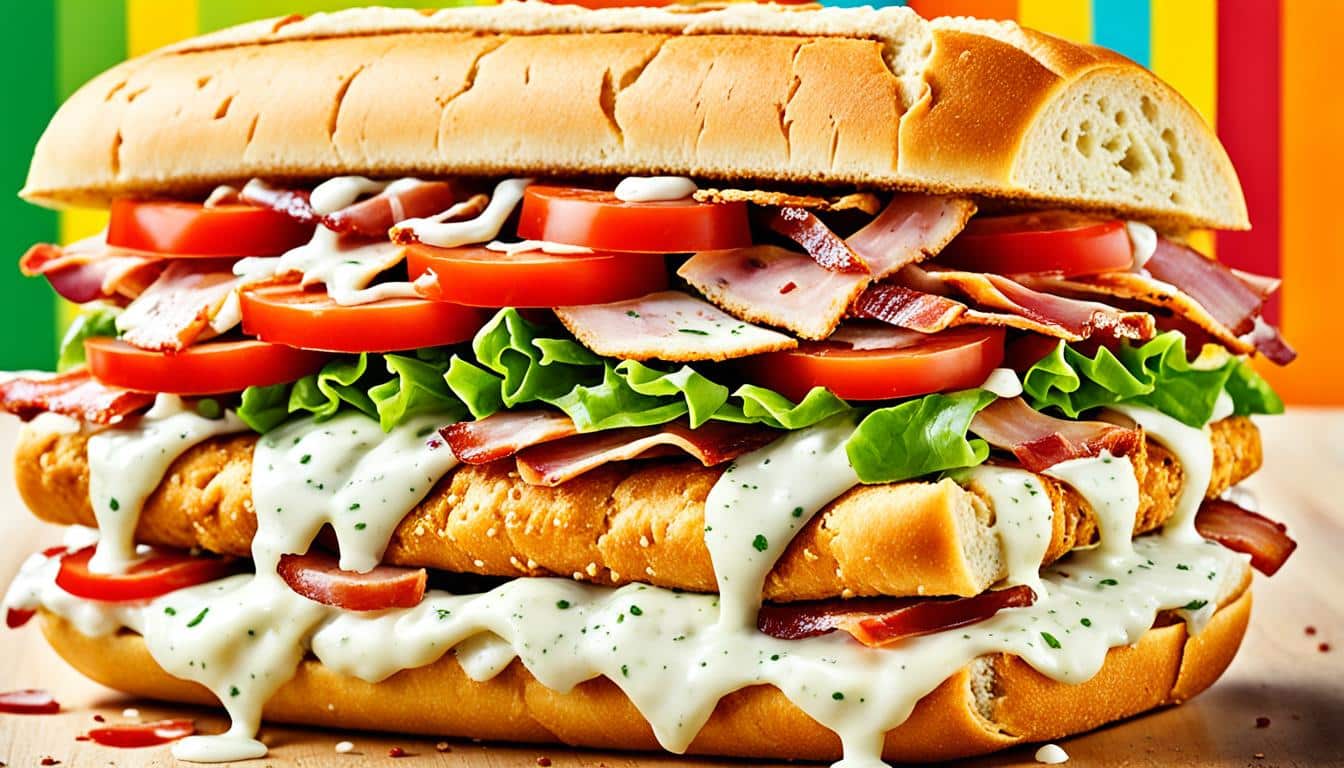 How many calories are in a chicken bacon ranch melt?