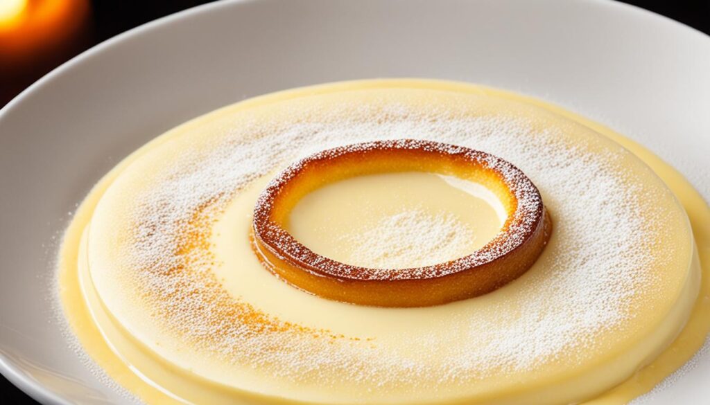 Torch caramelizing creme brulee