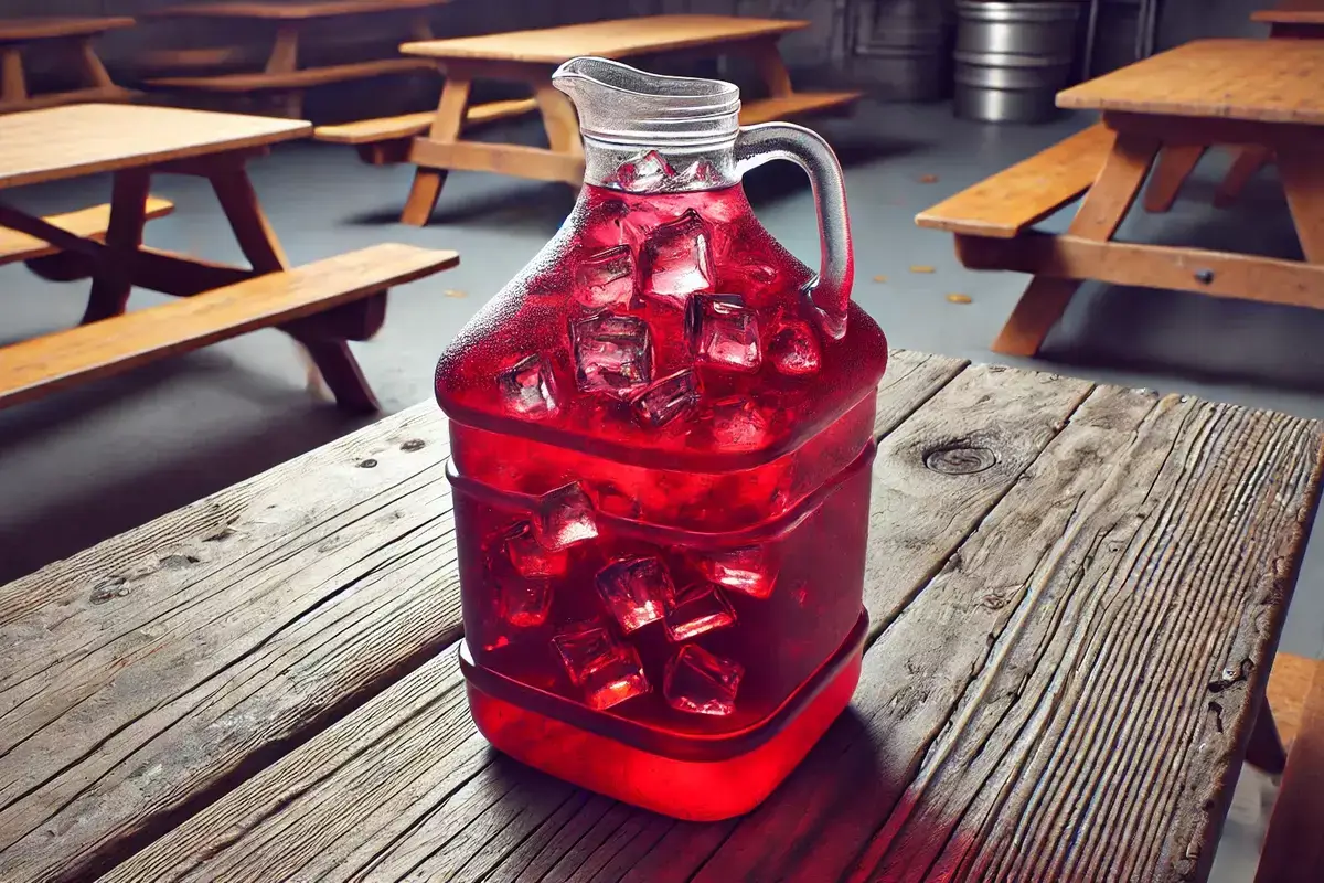 colored Navy Bug Juice drink typically served in large jugs or cups
