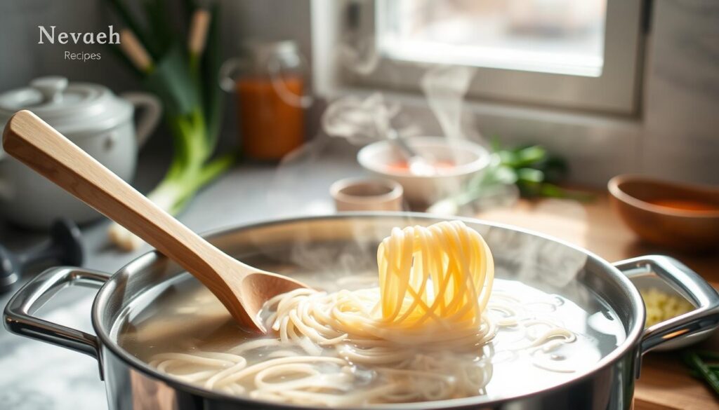 Cooking soba noodles