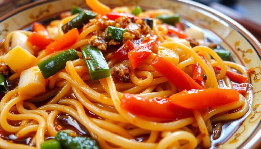 Egg noodles in chow mein