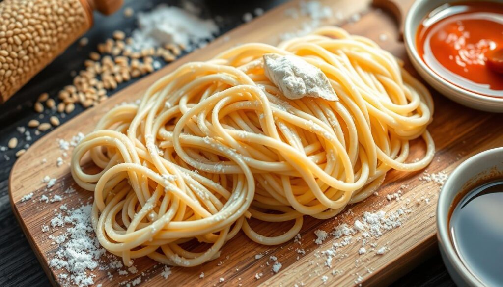 Hand-made soba noodles