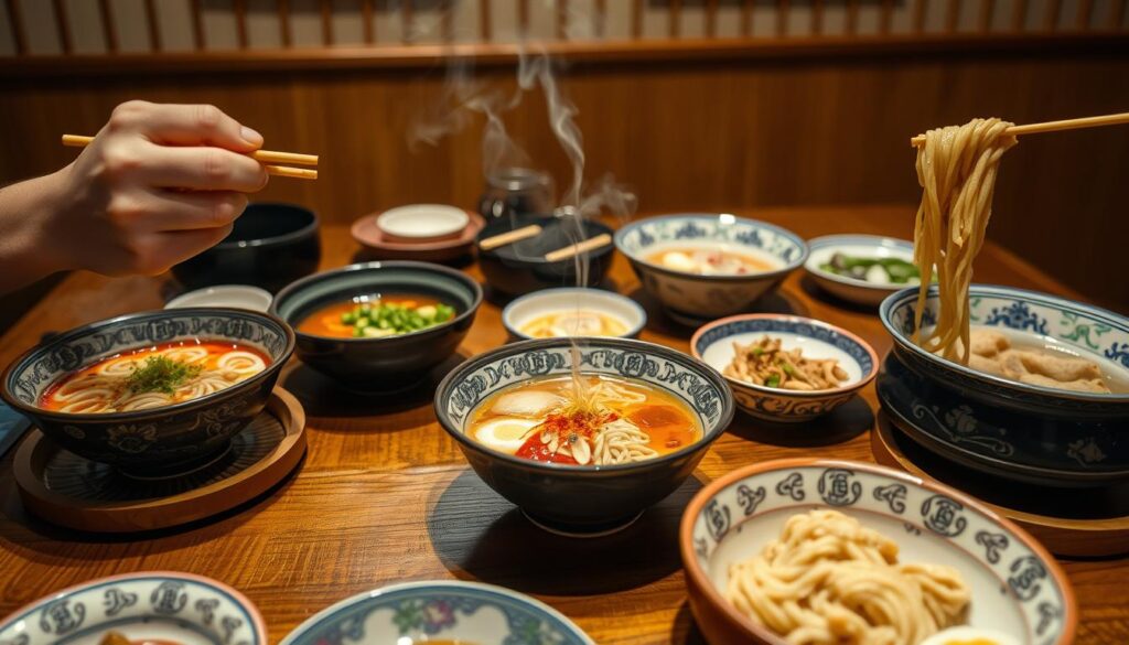 Japanese noodle consumption techniques