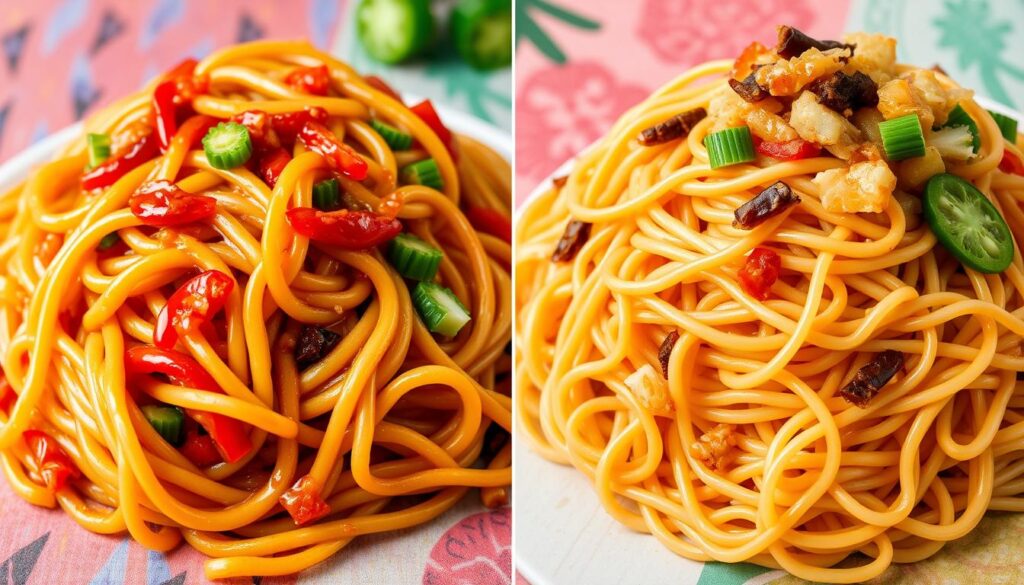 Lo Mein vs. Chow Mein noodles