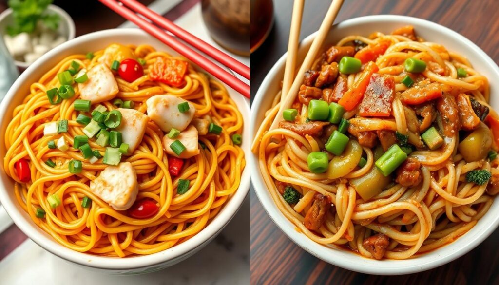 Lo mein comparison