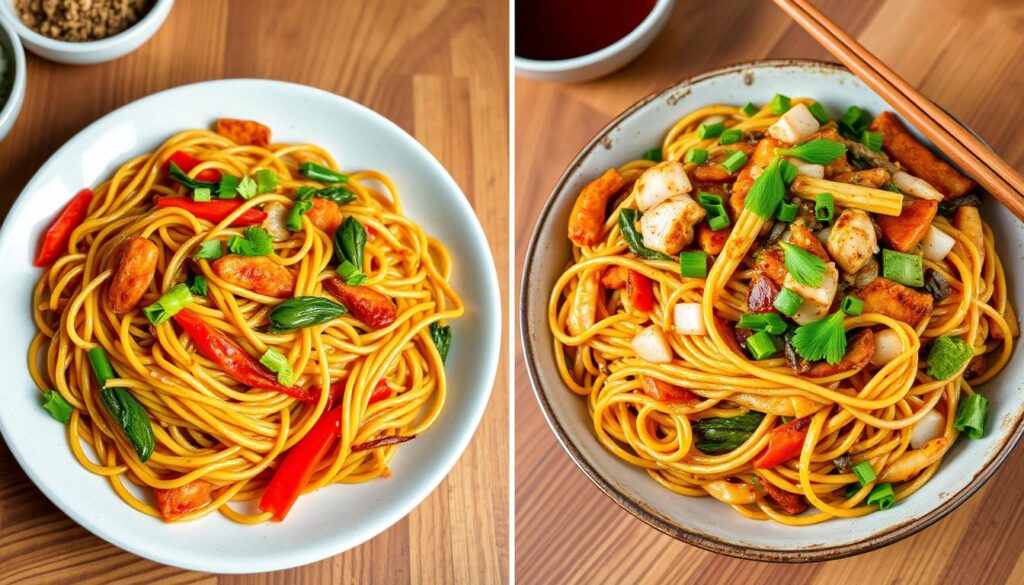 Lo mein vs chow mein comparison