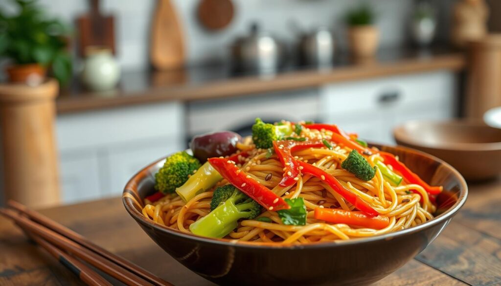 Plant-based lo mein