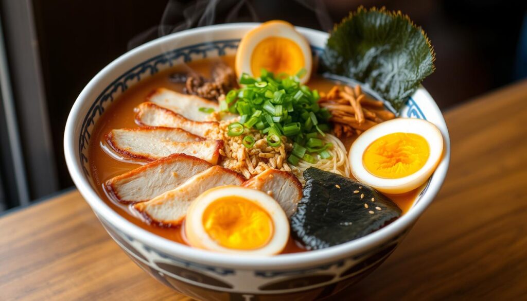 What do Japanese put on ramen?