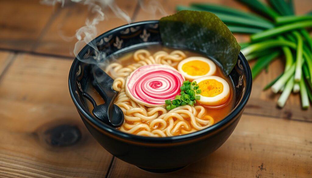 What is the pink thing in Japanese noodles?