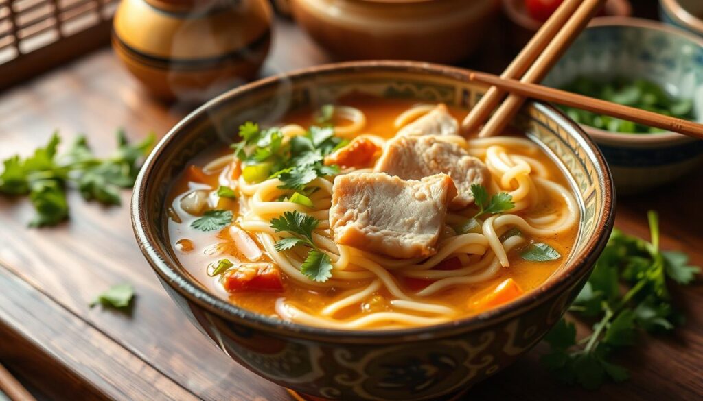 chow zhou style egg noodle soup