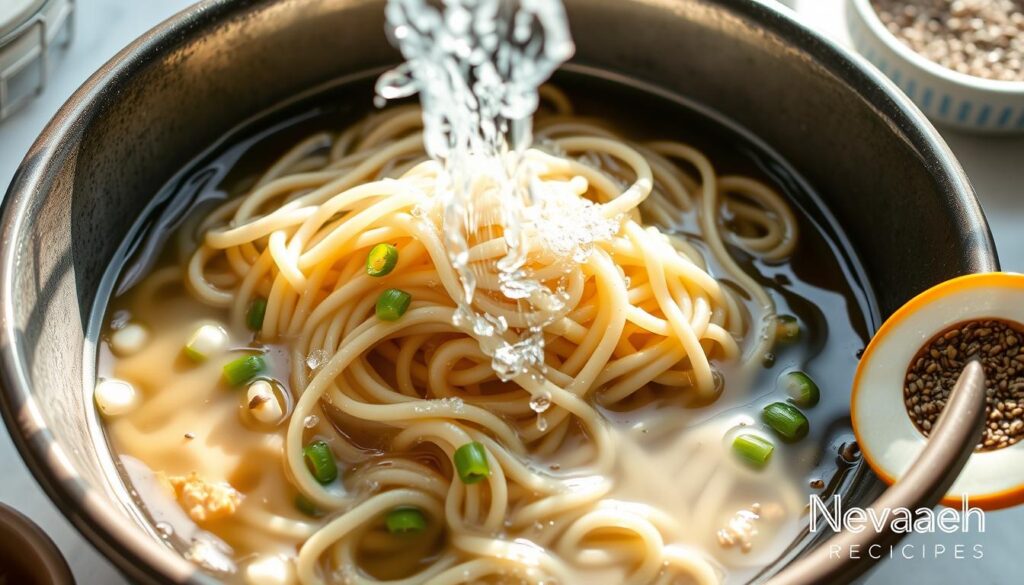 soba noodle washing