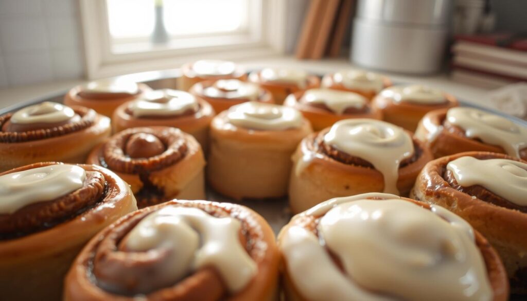 Cinnamon roll spacing