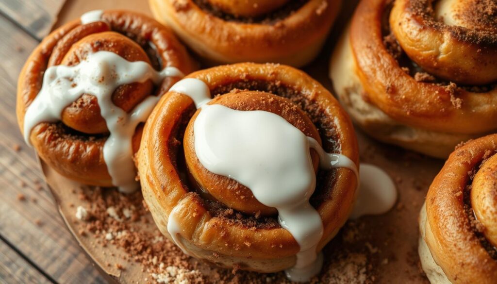 Cinnamon rolls with heavy cream