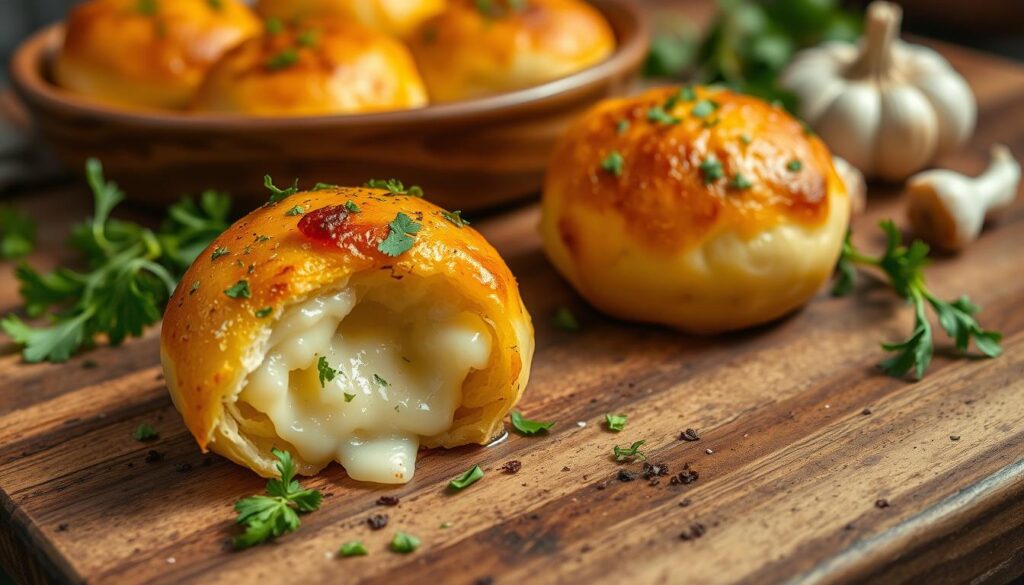 Garlic cheese bombs from scratch