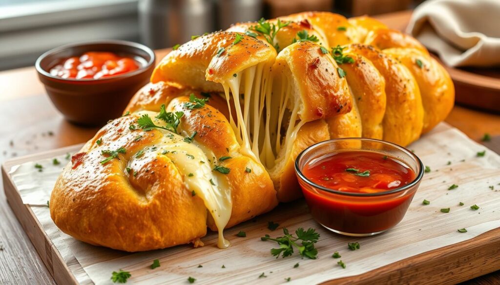 Garlic cheese pull-apart bread