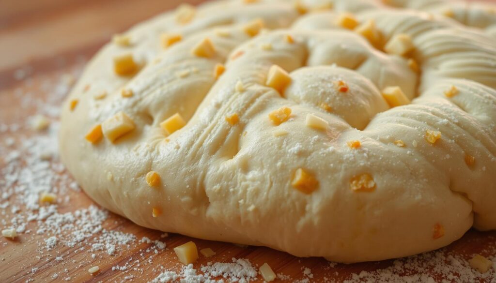 Garlic cheese pull-apart bread dough