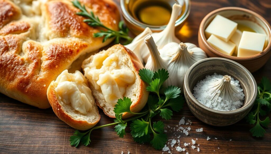 Ingredients for garlic cheese balls