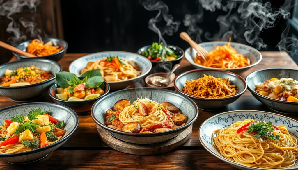 Innovative egg noodle dishes