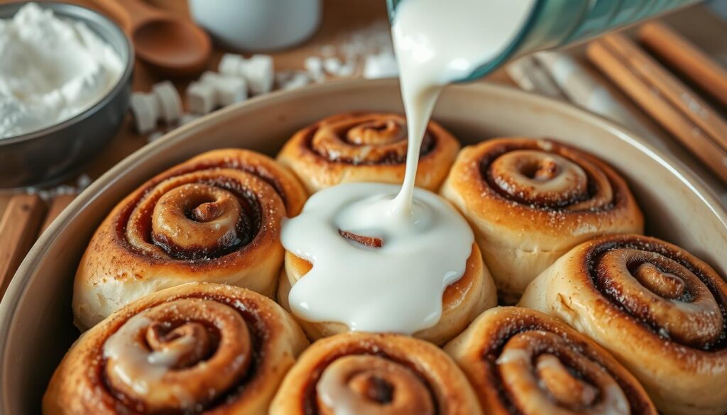 cinnamon roll preparation