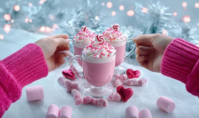 Valentine’s Day Pink Hot Chocolate