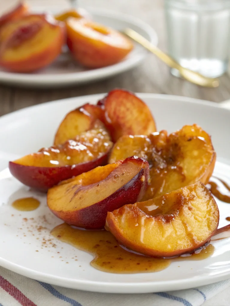 Baked Nectarines with Cinnamon Honey Sauce