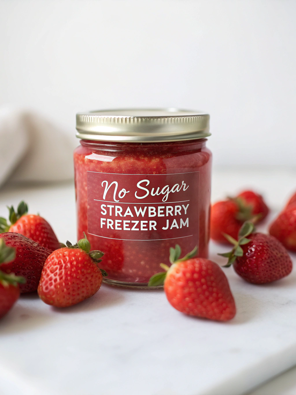 No Sugar Strawberry Freezer Jam