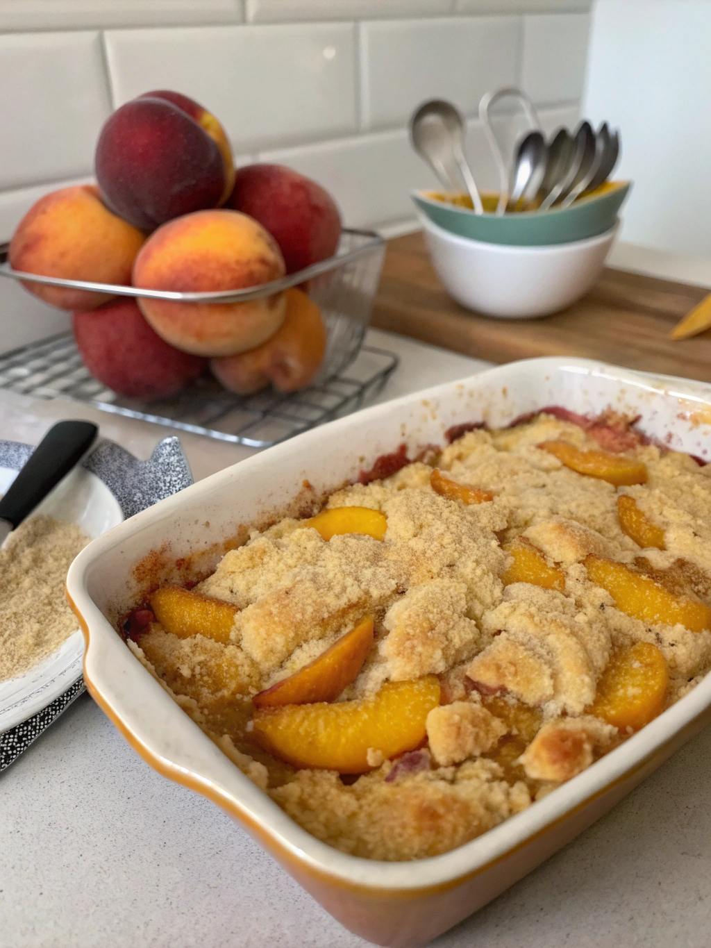 Peach Cobbler with Cake Mix
