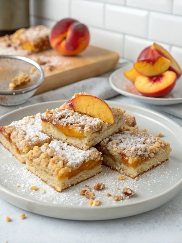 Peach Crumble Bars