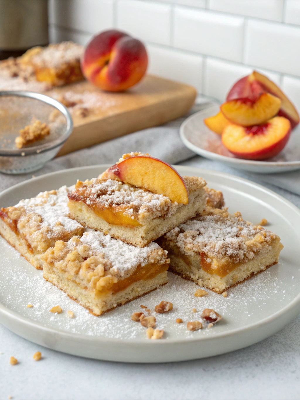 Peach Crumble Bars