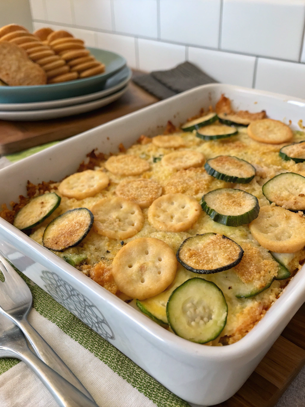 Squash Casserole with Ritz Crackers