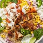 easy street corn chicken rice bowl a flavorful fi 150x150 1
