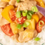 Delicious Hawaiian Crockpot Chicken with pineapple and soy sauce.