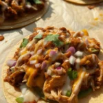 Delicious BBQ Chicken Tostadas topped with flavorful ingredients for a quick meal