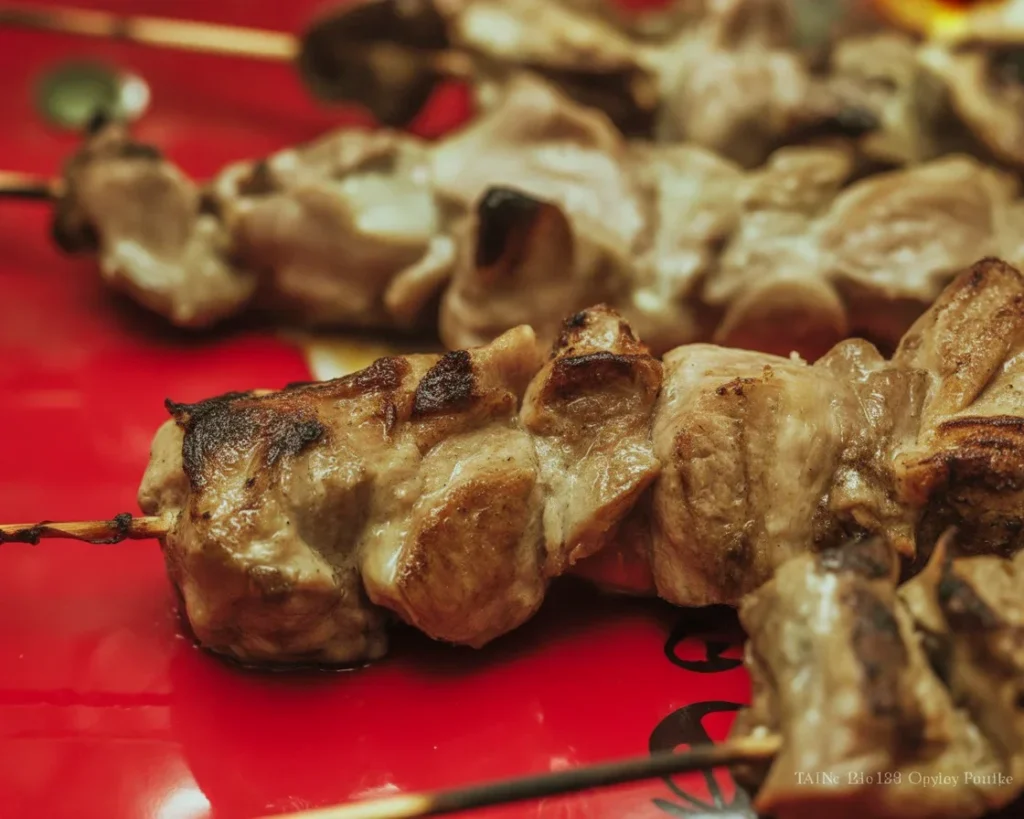 Delicious Chicken Shashlik skewers with bell peppers and onions grilled to perfection.