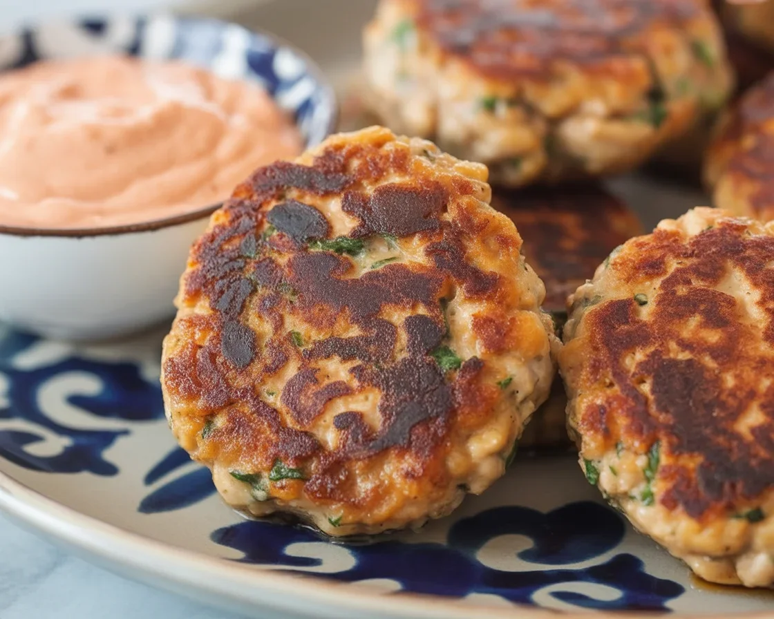 Homemade crispy and juicy chicken patty served on a plate with accompaniments.