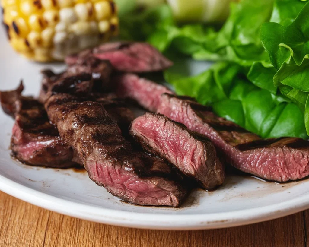 Delicious grilled skirt steak served at Skirt Steak NYC restaurant.