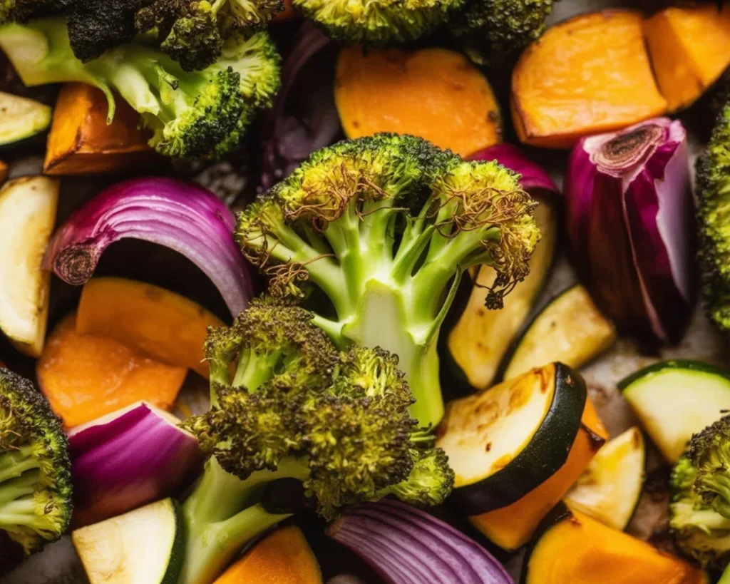 Delicious oven roasted vegetables, crispy and tender, ideal side dish