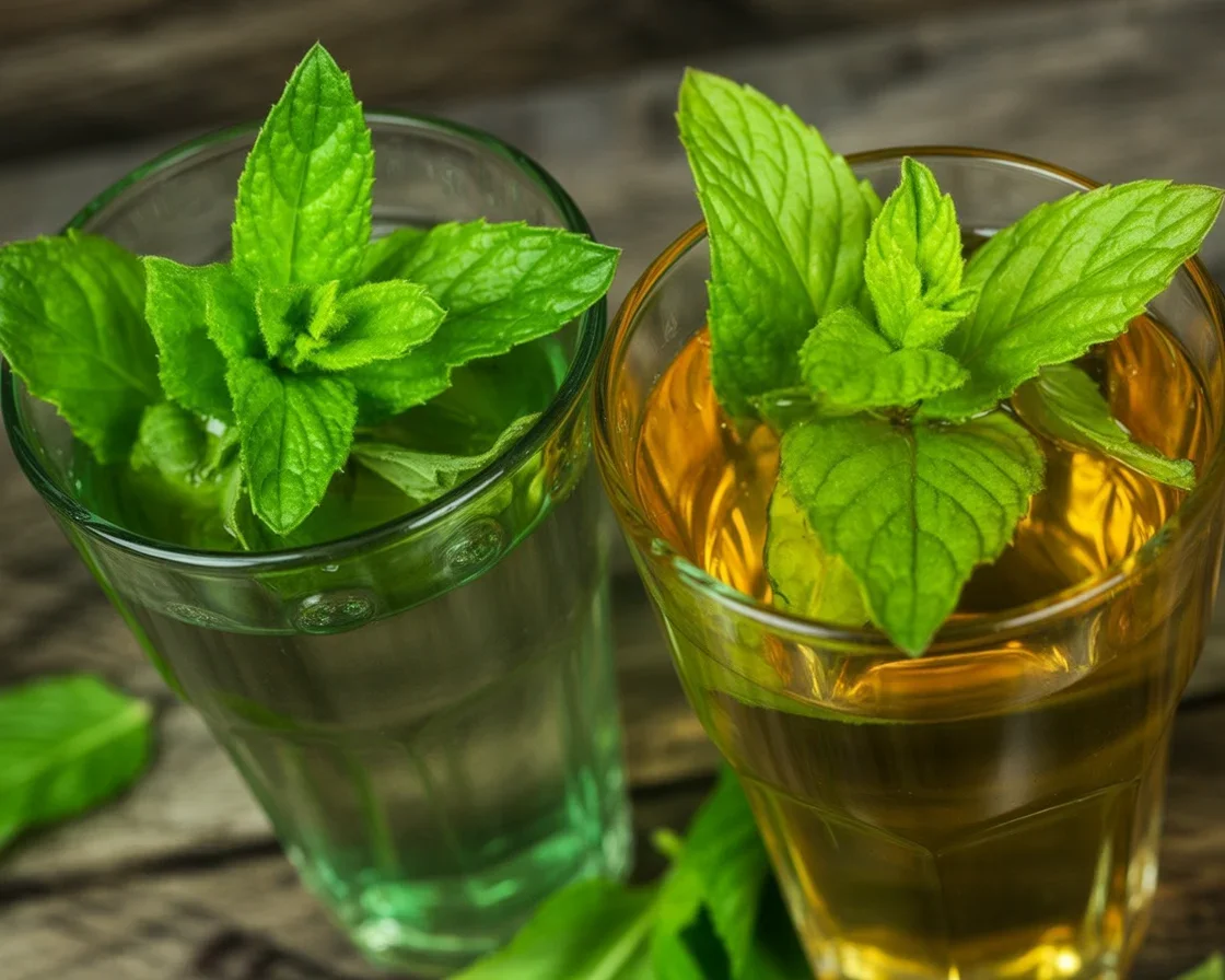 Homemade Lemon Balm Infusion juice for relaxation and soothing effects