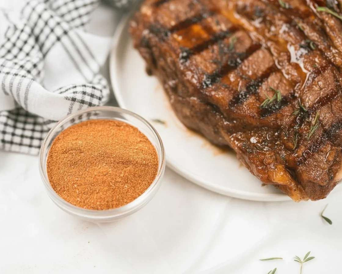 Homemade Texas Roadhouse Steak Seasoning recipe ingredients and preparation method.