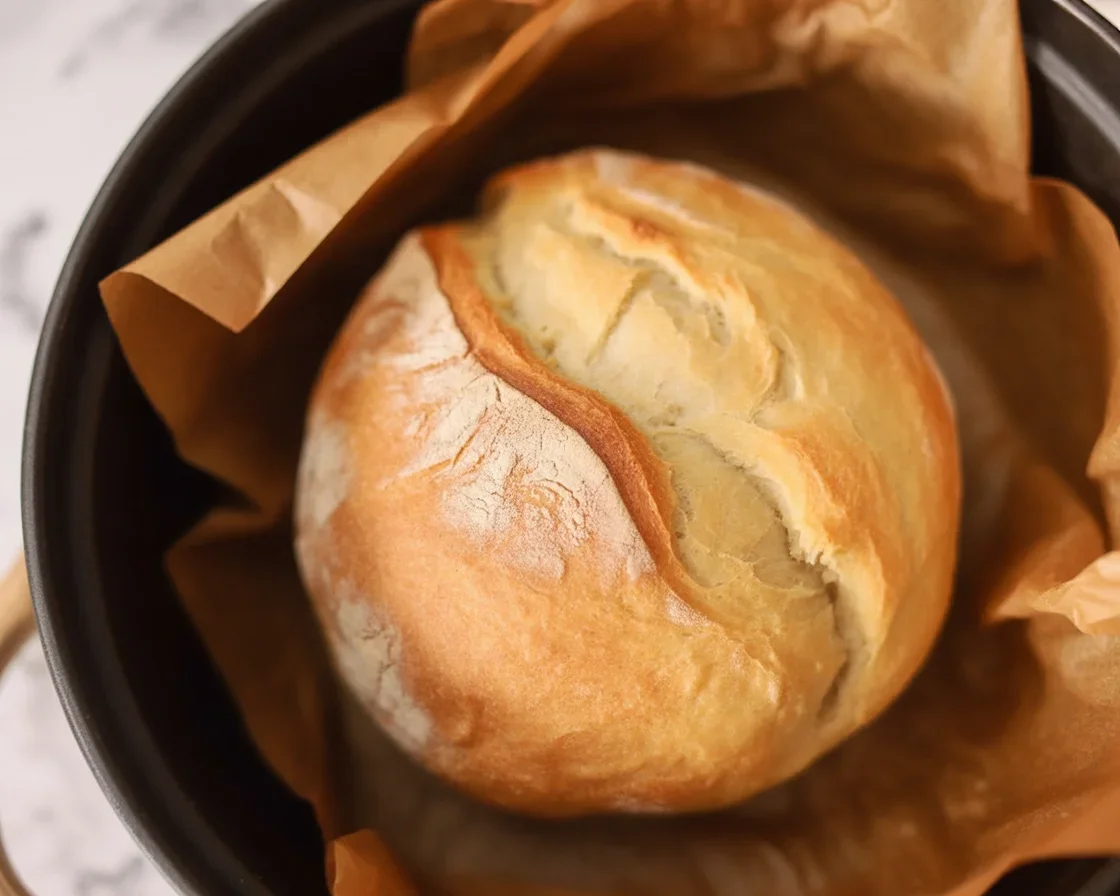 Easy homemade Artisan Bread with a crusty exterior and soft interior.